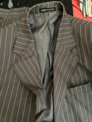Traje Emporio Armani Raya Gris Blanco talla 50
