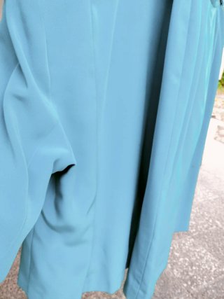 Traje de fiesta verde azulado