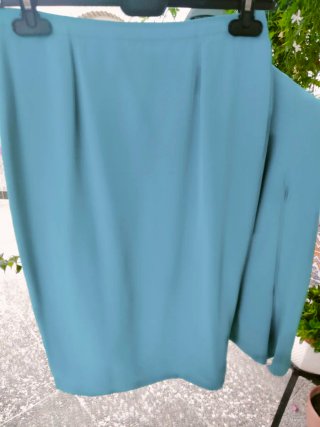 Traje de fiesta verde azulado