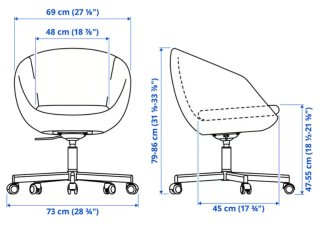 Silla de oficina gris con ruedas de silicona