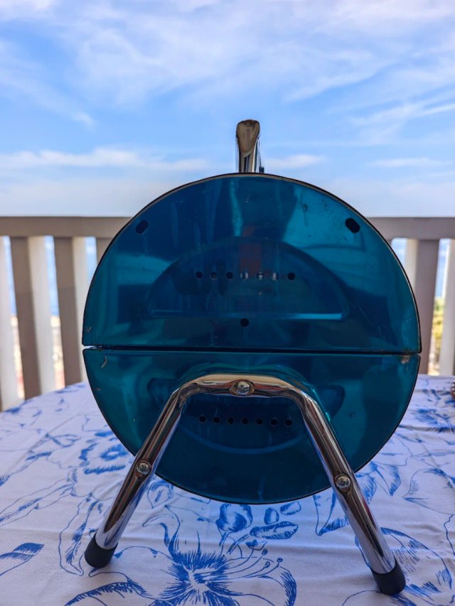 Barbacoa Carbón Portátil cromada