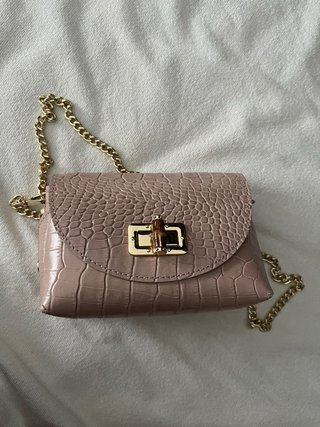 Bolso Vera Pelle Italiano Vintage Piel Cocodrilo
