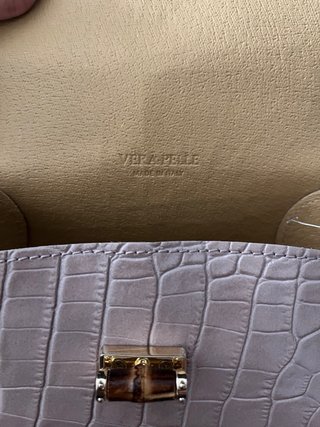 Bolso Vera Pelle Italiano Vintage Piel Cocodrilo