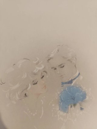 Carta Papelería serie Romántica tono azulado