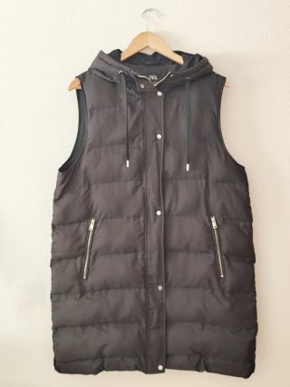 Chaleco acolchado largo Zara Woman Talla L
