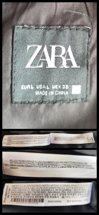 Chaleco acolchado largo Zara Woman Talla L