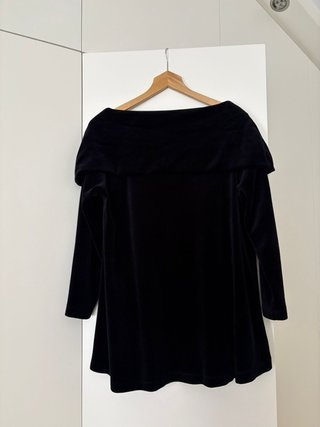 Vestido Sahara Negro Terciopelo