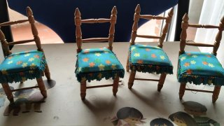 Lote Muebles Casa Muñecas Madera Daypa 70s