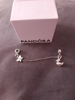 Catenina Sicurezza Pandora Farfalla e Anatra