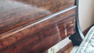 Cama doble de madera maciza