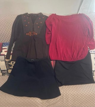 Lote Ropa Mujer Talla L Chaqueta Gris Vestido Rosa