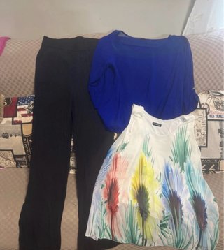 Lote Ropa Mujer Talla L Chaqueta Gris Vestido Rosa