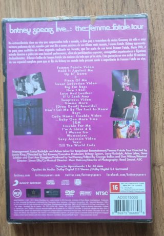 DVD Britney Spears Femme Fatale Tour