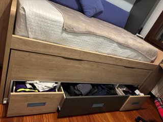 Cama nido completa con colchones y edredones