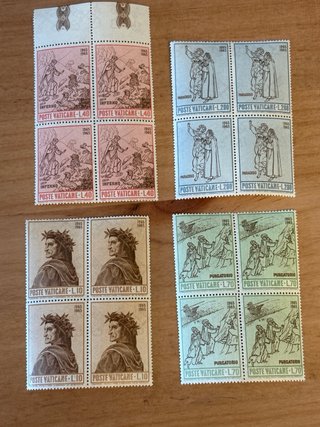 4 series sellos Vaticano bloques de 4 #00002