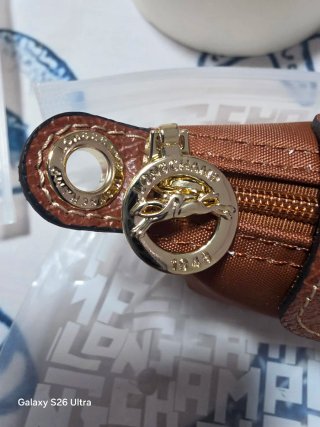 Monedero Longchamp Le Pliage Marrón Dorado