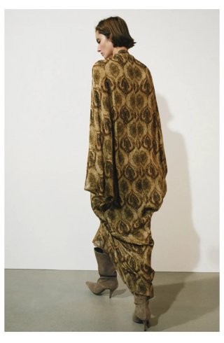Vestido midi estampado, estilo kaftan. Nuevo.