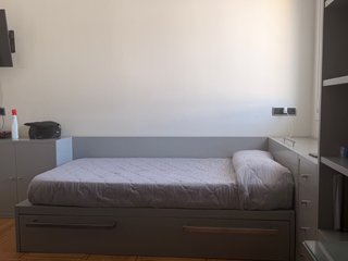 Cama nido individual gris con cama supletoria