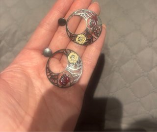 Pendientes Lotus Acero Rosas