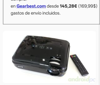 Proyector Excelvan Negro