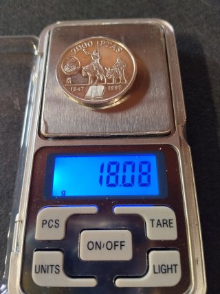 Moneda 2000 Pesetas Plata 1547-1997