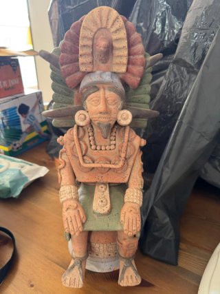Figura Cerámica Estilo Azteca