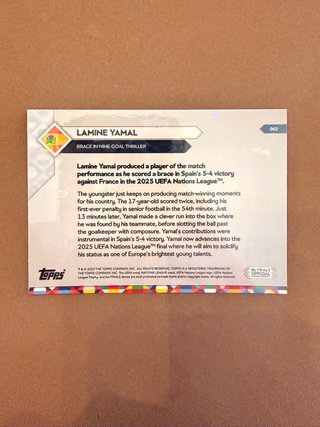 Cromo Topps Now Lamine Yamal España