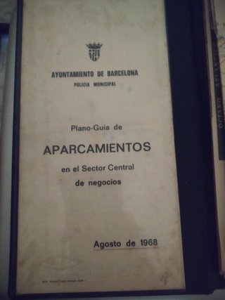 Plano-Guía de Aparcamientos Barcelona 1968