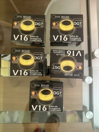 5 Balizas V16 SOS ROAD DGT Conectada