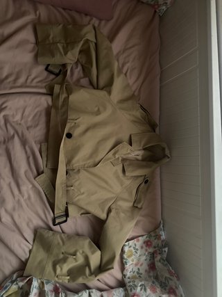 Chaqueta vintage Beige con Cinturón corta