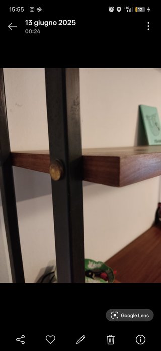 Libreria Svedese Legno e Metallo