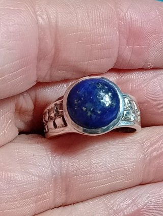 Anillo Plata Ley Lapizlazuli ,macizo