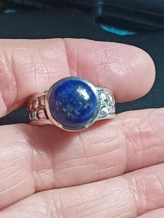 Anillo Plata Ley Lapizlazuli ,macizo