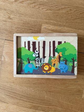 Dominó infantil de madera animales