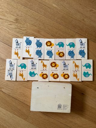 Dominó infantil de madera animales