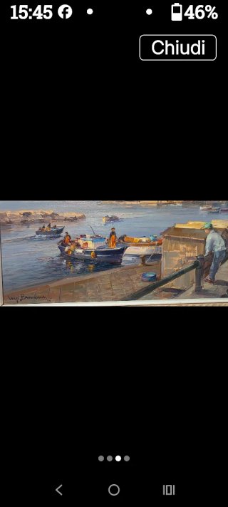 Vecchio quadro dipinto ad olio  Luigi Brunone