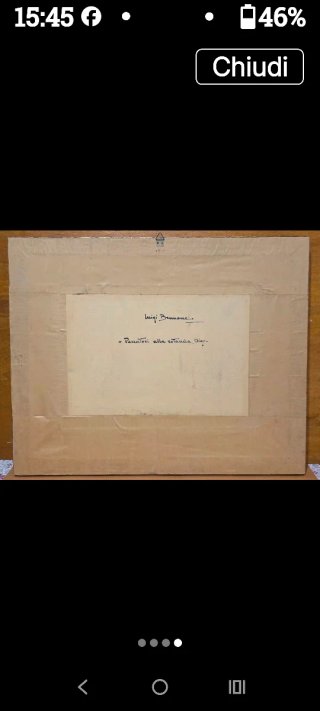 Vecchio quadro dipinto ad olio  Luigi Brunone