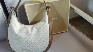 Borsa Michael Kors pelle marrone e monogram