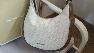 Borsa Michael Kors pelle marrone e monogram