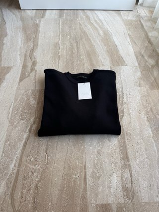 Jersey Zara Punto Negro Talla M Nuevo
