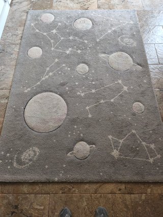 Alfombra infantil espacio estrellas planetas