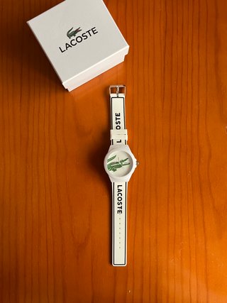 Reloj Lacoste Blanco con Cocodrilo Verde