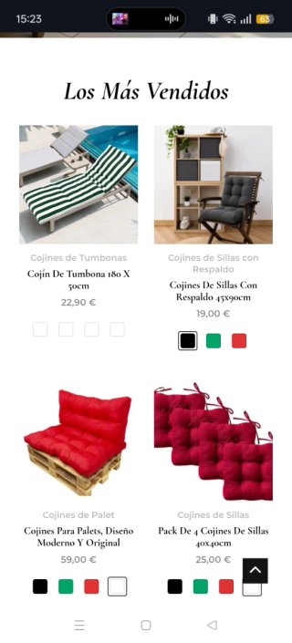 Cojines y asiento para sillas o banco