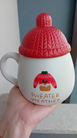 Tazza maglione natalizio con coperchio