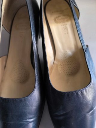 Zapatos de tacón azul/gris