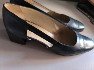 Zapatos de tacón azul/gris