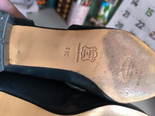Zapatos de tacón azul/gris