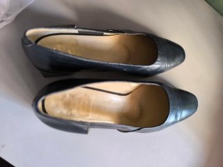 Zapatos de tacón azul/gris