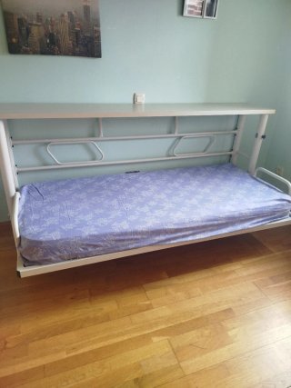 Cama Abatible Horizontal Beige