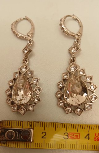 Pendientes Givenchy Plata Cristal Circonita